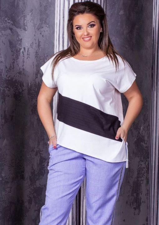 

Футболка G&M k-52949  Размер цвет белый/черный, Футболка G&M k-52949 48-52 Размер цвет белый/черный