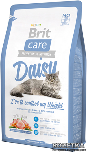 

Сухой корм для кошек с избыточным весом Brit Care Daisy I have to control my Weight 2 кг (8595602505647)