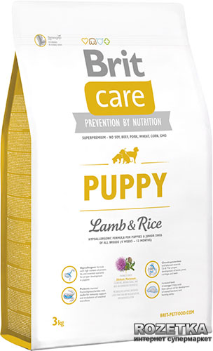 Акція на Сухой корм для щенков всех пород Brit Care Puppy All Breed Lamb & Rice 3 кг (8595602509805) від Rozetka UA