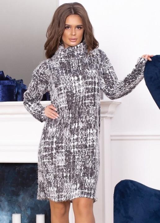 

Платье G&M k-48721 - Размер цвет серый с белым, Платье G&M k-48721 44-46 Размер цвет серый с белым