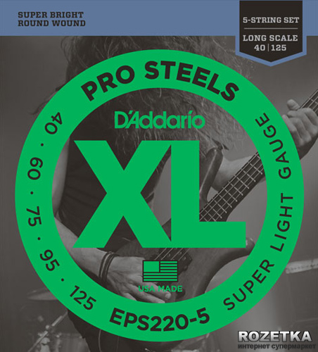 

D'Addario EPS220-5 XL ProSteels 5-String Super Light (40-125)