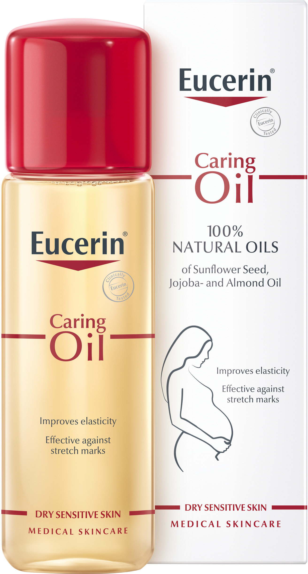 Акція на Натуральное масло для тела Eucerin для повышения эластичности кожи и борьбы с растяжками 125 мл (4005800631788) від Rozetka UA