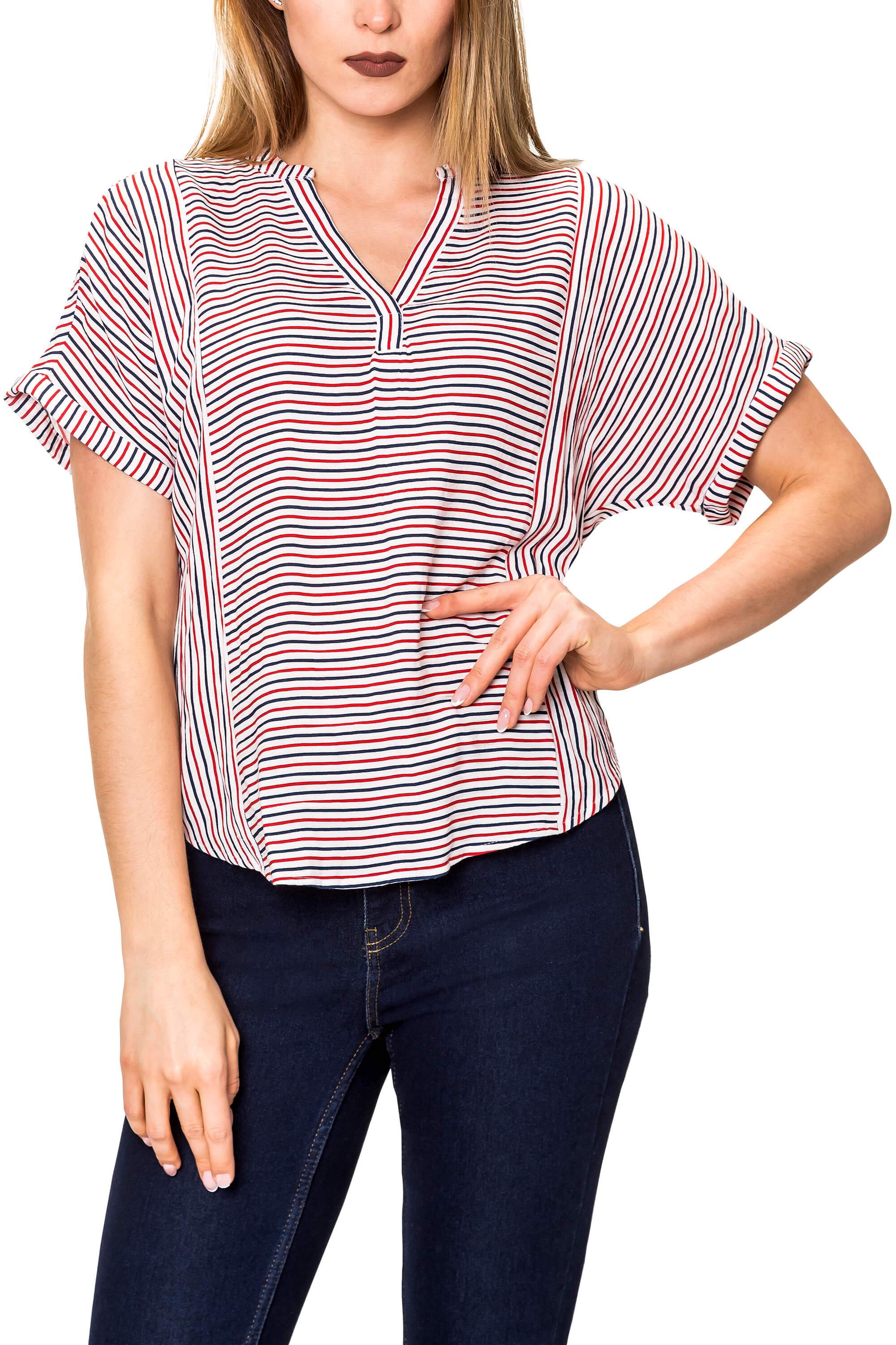 

Блуза Only Cloud Dancer/Night Sky/High Risk Red S белый