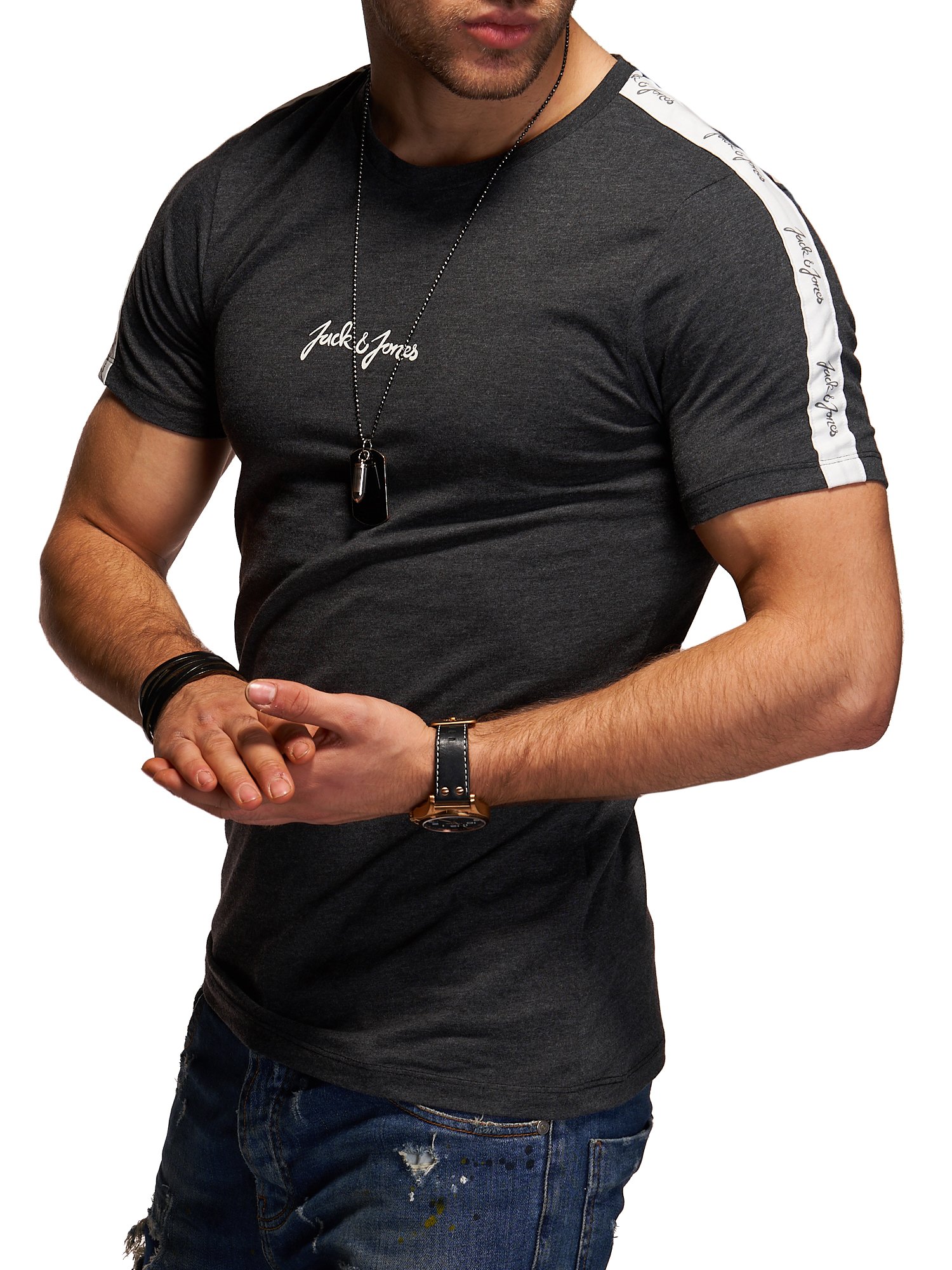 

Футболка Jack & Jones Dark Grey Melange M темно-серый