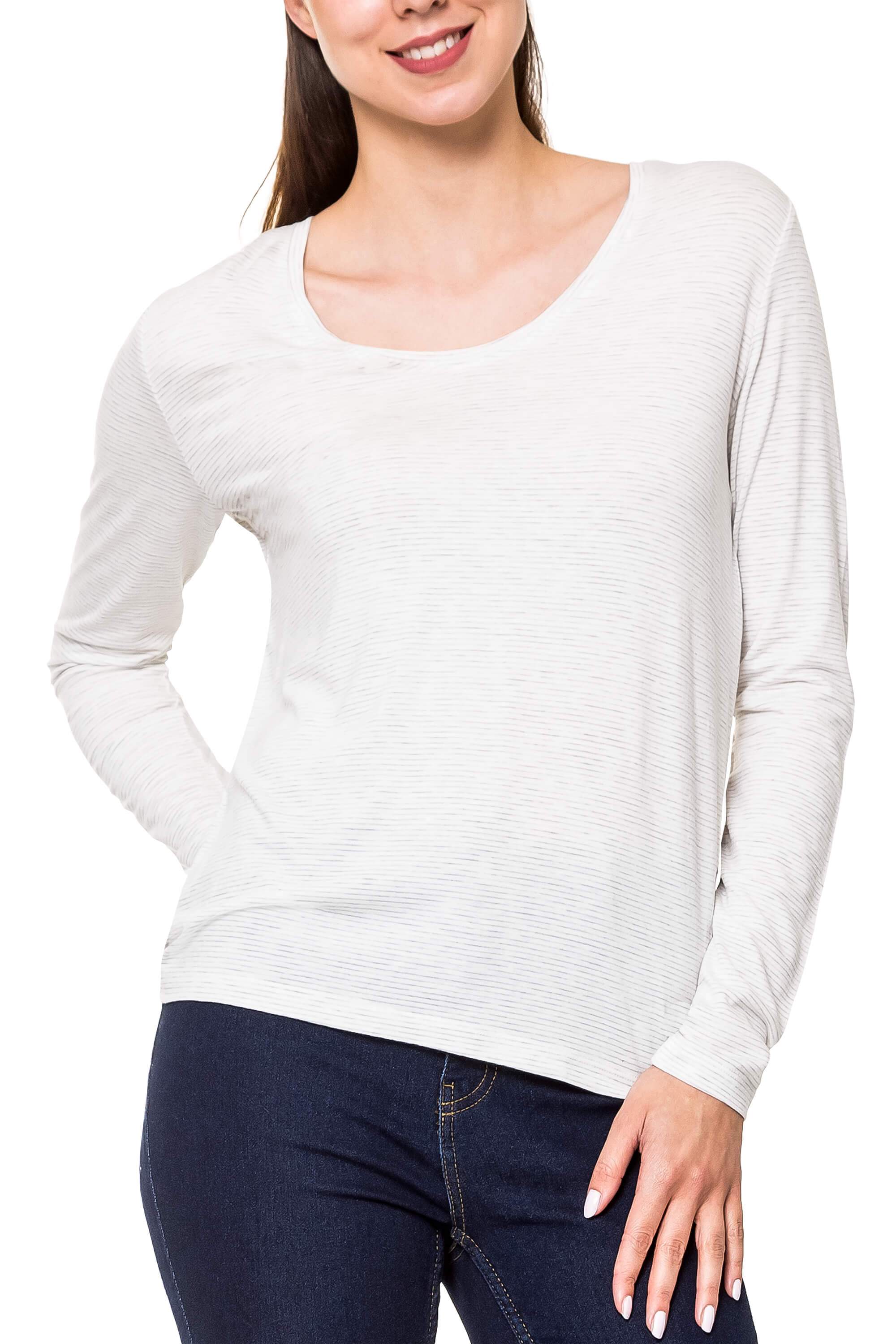 

Лонгслив Pieces Bright White/Light Grey Melange M белый