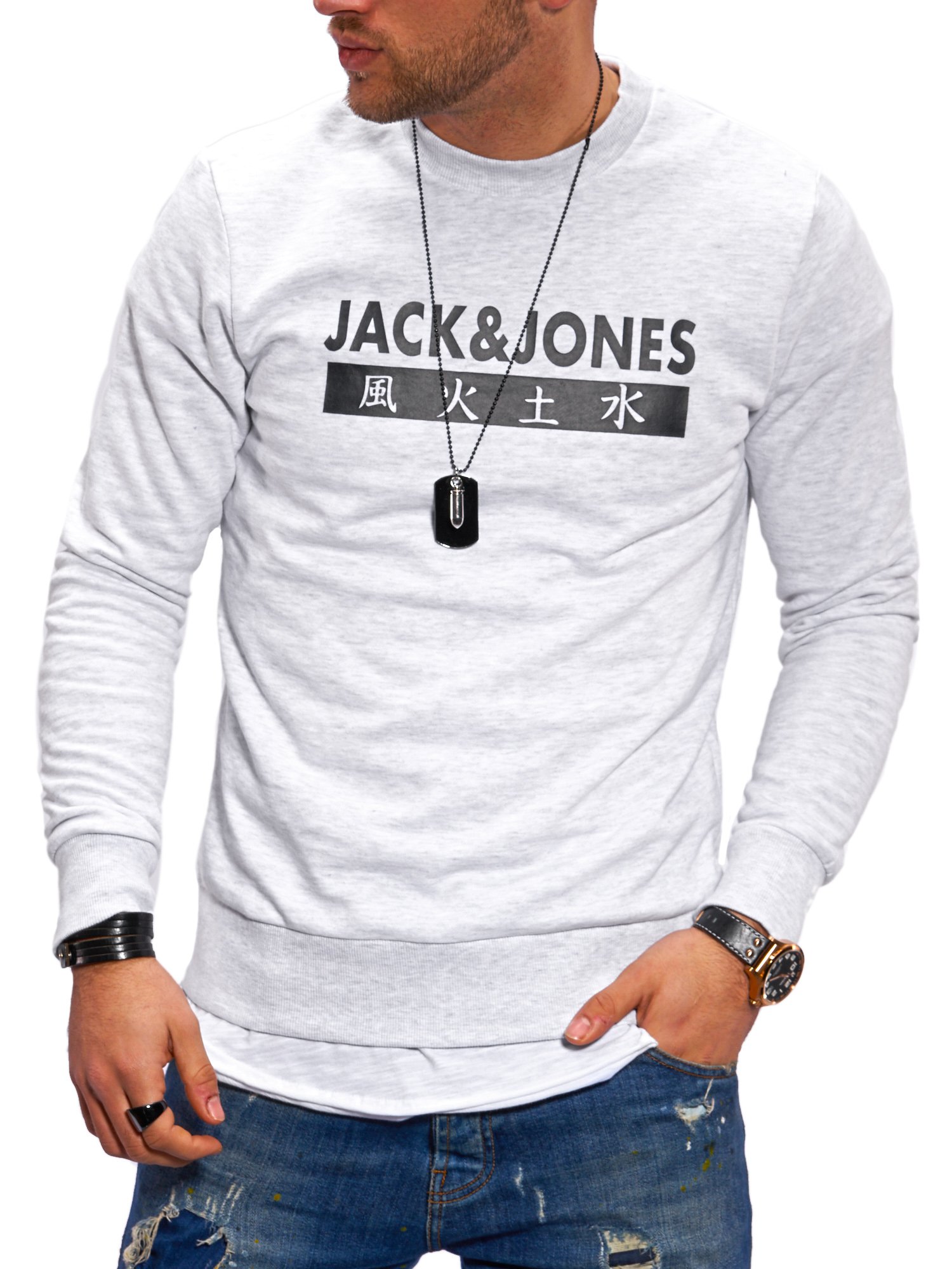 

Свитшот Jack & Jones White Melange XXL белый