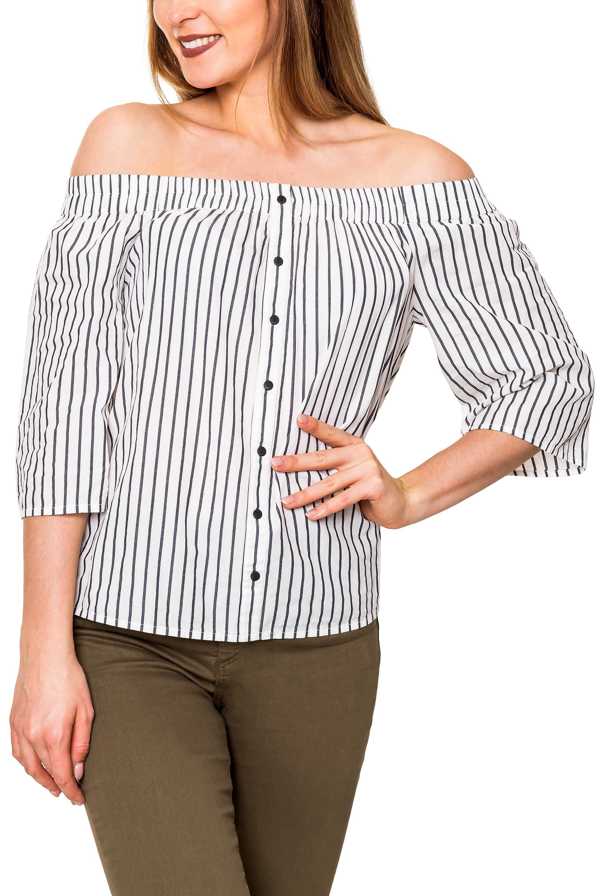 

Блуза Vero Moda Snow White/Night Sky L белый