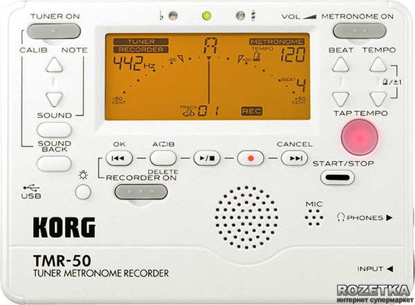 

Тюнер-метроном Korg TMR-50-PW (210625)