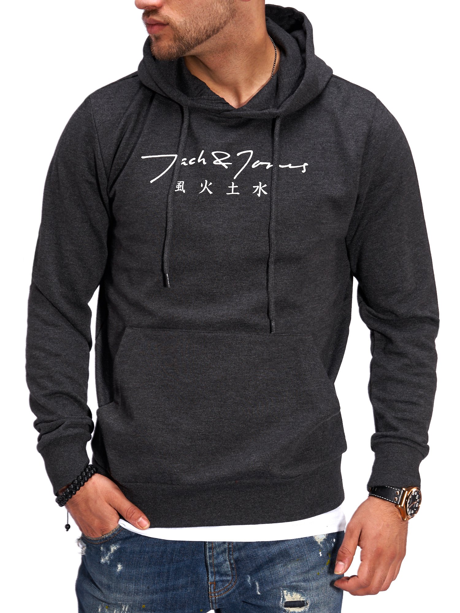 

Худи Jack & Jones Dark Grey Melange  темно-серый, Худи Jack & Jones Dark Grey Melange M темно-серый