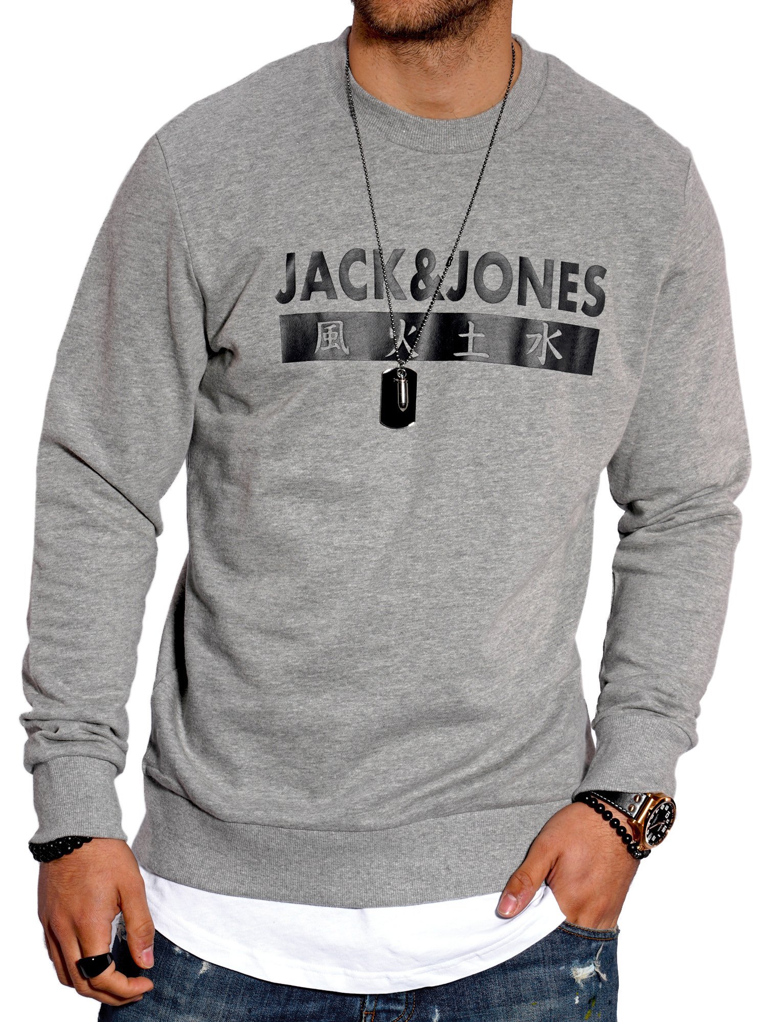 

Свитшот Jack & Jones Light Grey Melange XXL светло-серый