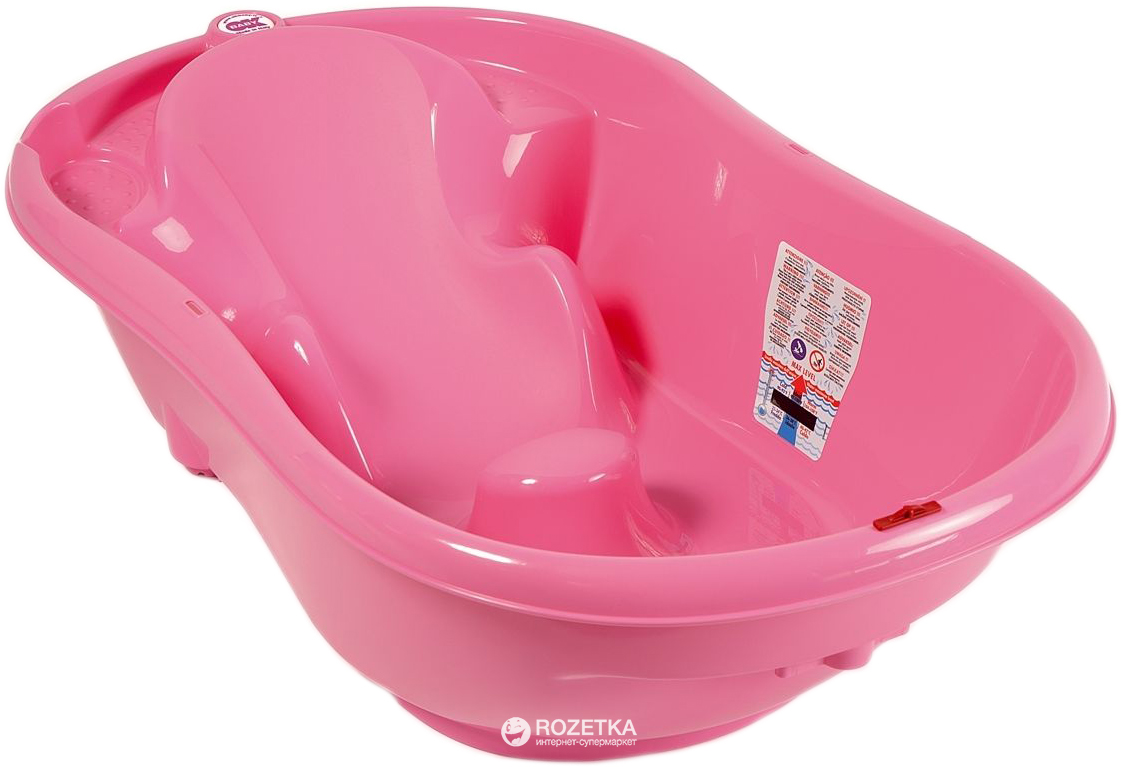 Акція на Детская ванночка OK Baby Onda New Style Розовая (38236640) від Rozetka UA