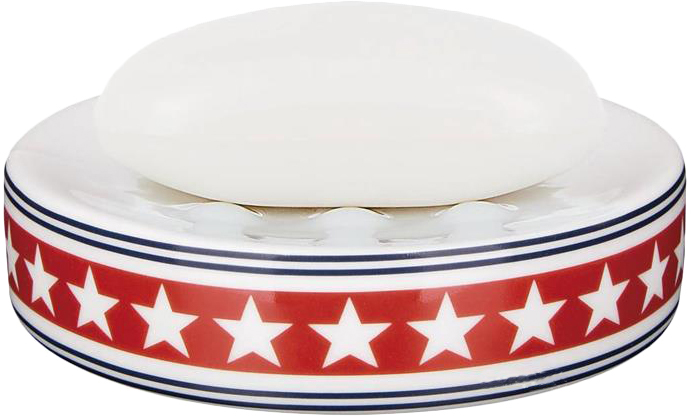 

Мыльница Spirella Porcelain Wainscott 11х2.6 см Бело-красная (10.17605)