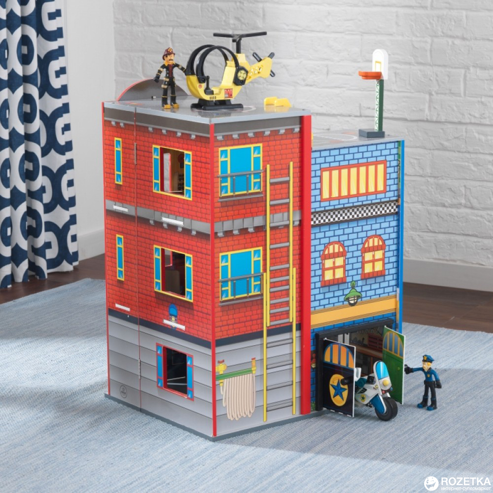 Kidkraft police and 2024 fire station playset