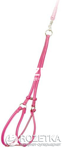 

Шлея с поводком для собак кожаная WAUDOG Glamour c QR паспортом, круглая, Д 6 мм, А 26-46 см, В 30-50 см (34017)