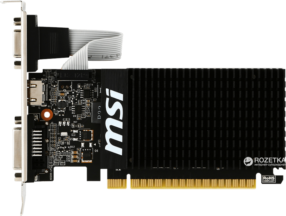 

MSI PCI-Ex GeForce GT 710 1024 MB DDR3 (64bit) (954/1600) (DVI, HDMI, VGA) (GT 710 1GD3H LP)