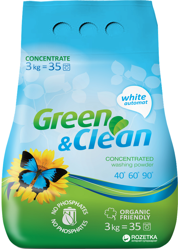 

Стиральный порошок для белой одежды Green&Clean 3 кг