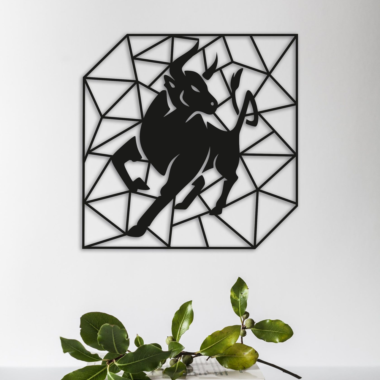 

Объемная картина из дерева DecArt Geometric Bull 70х70 см