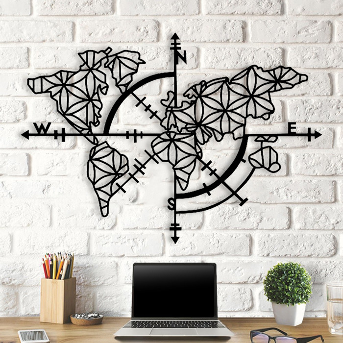 

Объемная картина из дерева DecArt Compass Map
