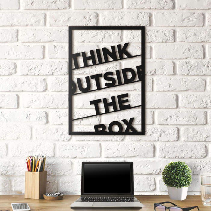

Объемная картина из дерева DecArt Think outside the box