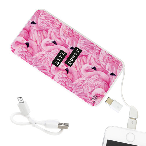 

Портативная батарея повербанк розовый фламинго 5000 мАч