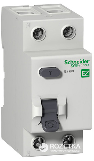 

Дифференціальний вимикач Schneider Electric 2 Р 25 А 30 мА тип АС EZ9