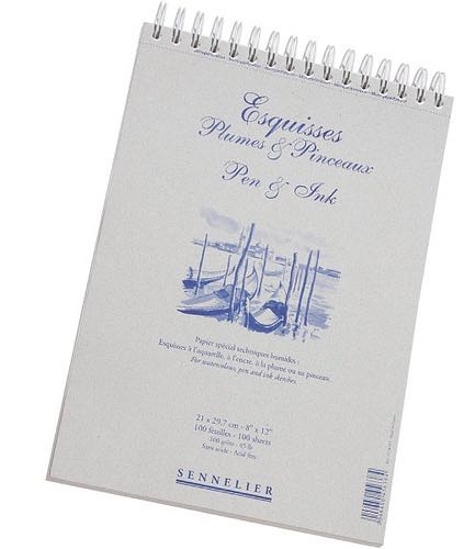 

Блокнот для рисования ручкой или чернилами Sennelier, 100 листов, (21х29,7 см)