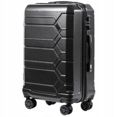 

Средний пластиковый чемодан на 4 колесах WINGS PC185 M (темно серый / dark grey)
