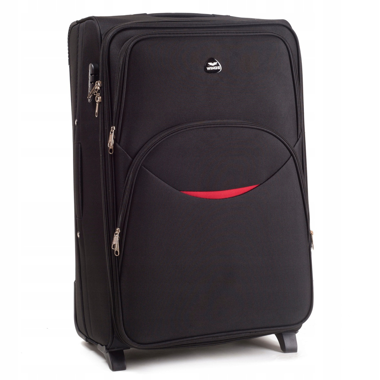 

Большой тканевый чемодан на 2 колесах 6802-2L (черный /black)