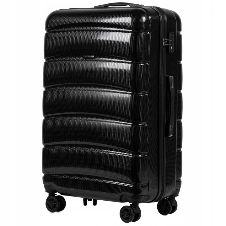 

Большой пластиковый чемодан на 4 колесах Wings PC160 L (черный / black)