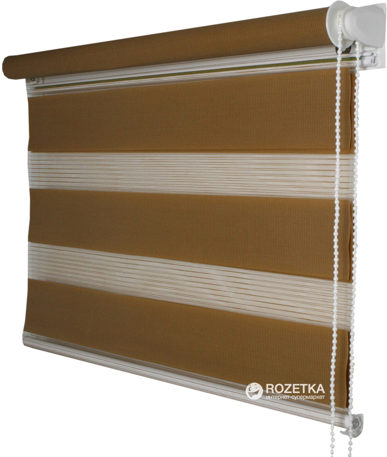 

Ролета Деко-Сити мини День/Ночь, 48x170 см, ткань синтетическая, Коричневый