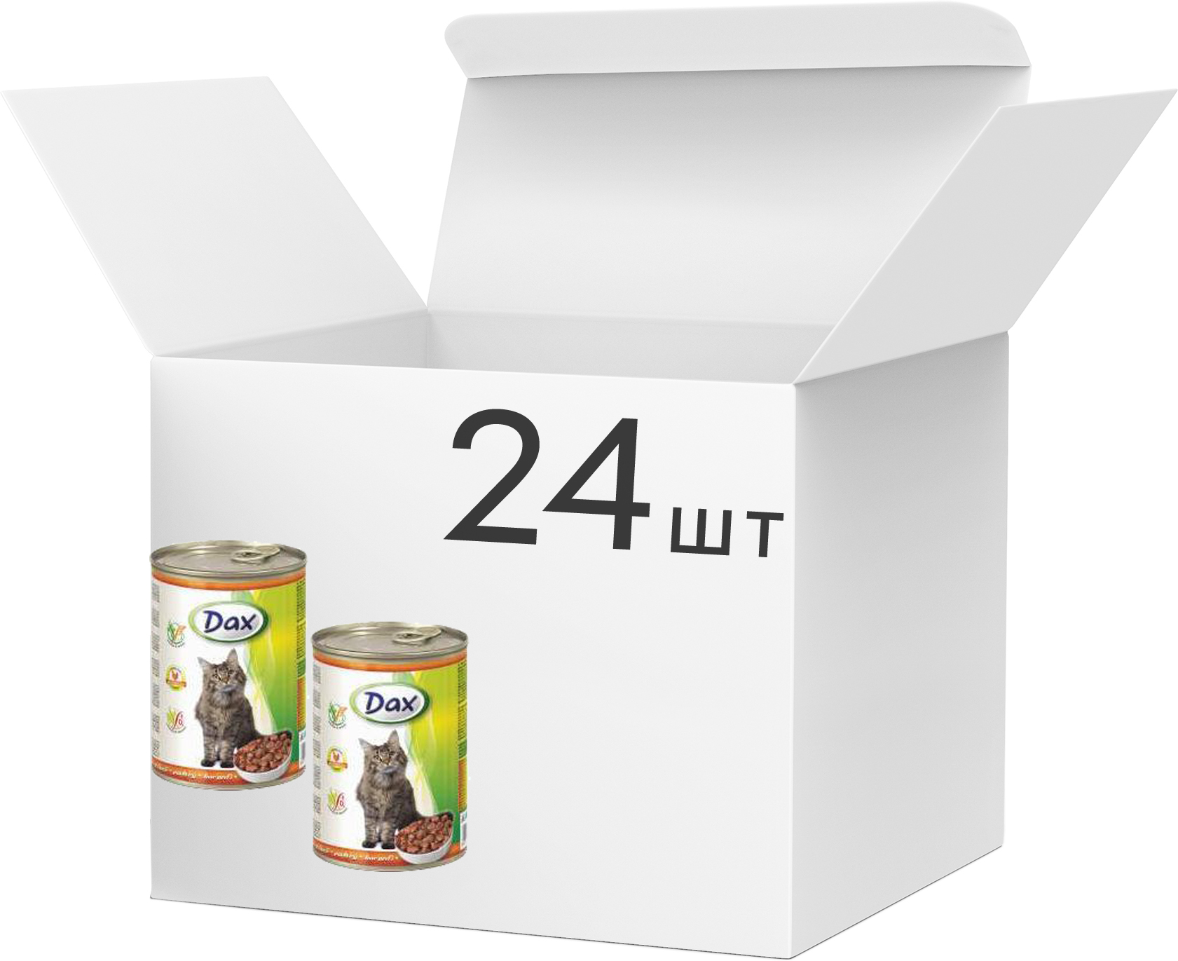 Акція на Упаковка влажного корма для кошек Dax с птицей 415 г 24 шт (5999508137545) від Rozetka UA