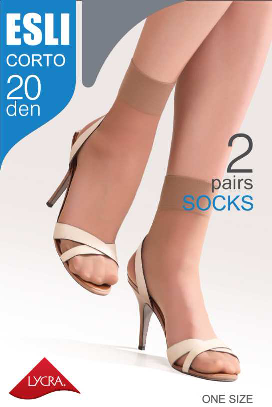 

Носки ESLI Corto 20 Den 23-25 р 2 пары Nero
