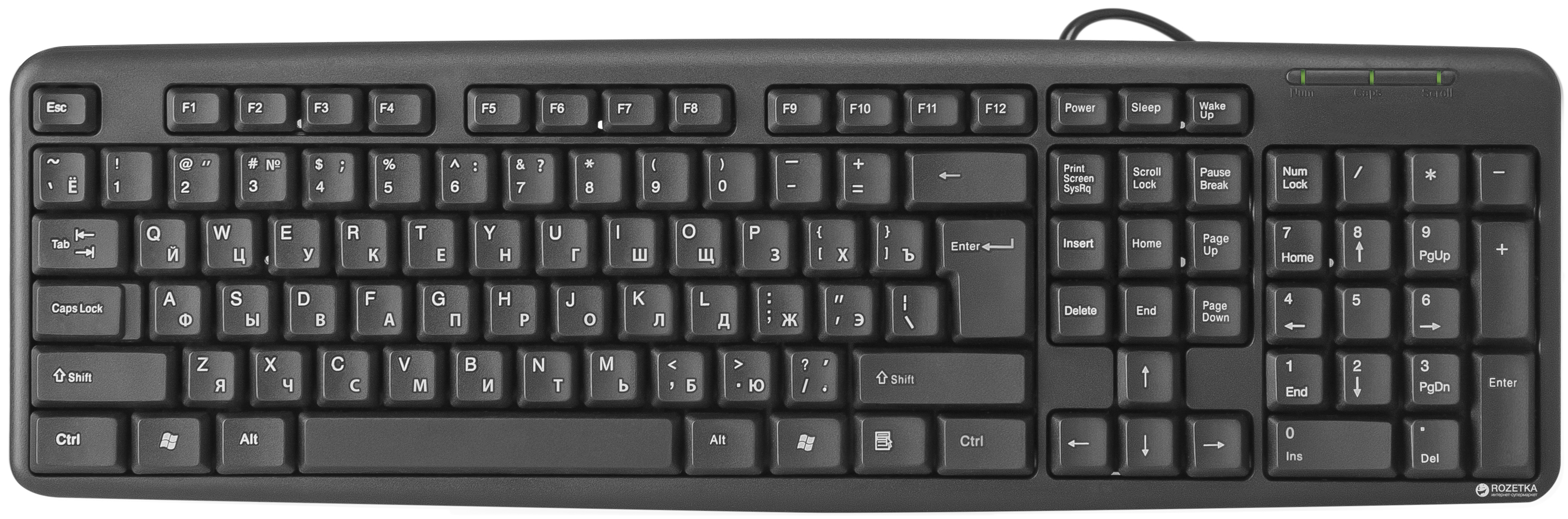 

Клавиатура проводная Defender Element HB-520 USB (45522)