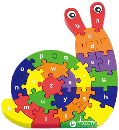 

Деревянный пазл Viga Toys Улитка по буквам (55252)