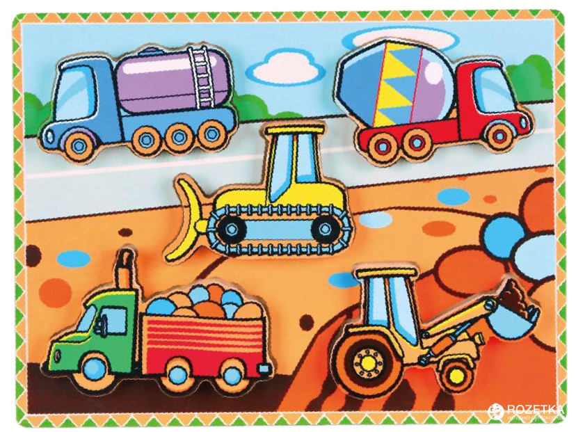 

Деревянная рамка-вкладыш Viga Toys Спецмашины (56439)