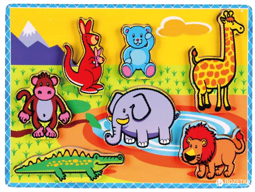 

Деревянная рамка-вкладыш Viga Toys Зверушки (56435)
