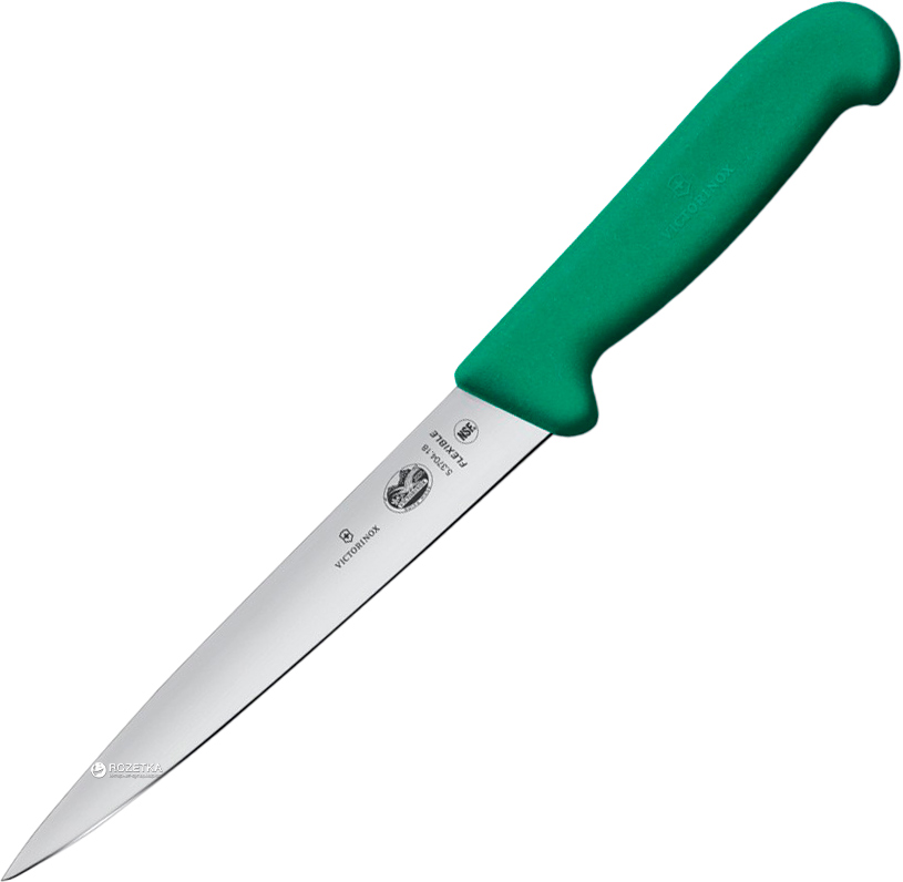 

Профессиональный нож Victorinox Fibrox филейный 180 мм Green (5.3704.18)