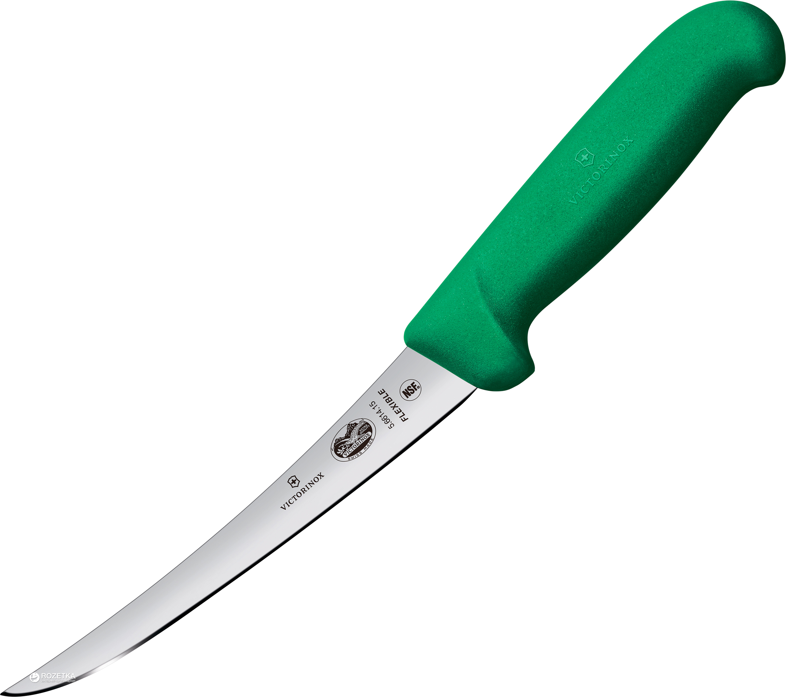 Акція на Профессиональный нож Victorinox Fibrox обвалочный 150 мм Green (5.6614.15) від Rozetka UA
