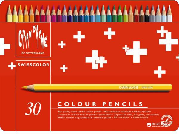

Карандаши цветные акварельные Caran d'Ache Swisscolor металлический бокс 30 цветов (7610186020360)
