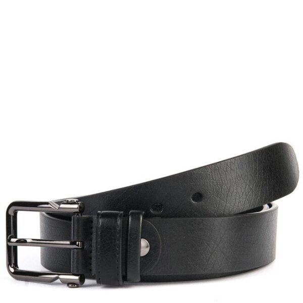 

Кожаный мужской ремень A05384 black 115 см.