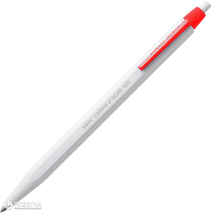 

Ручка шариковая Caran d'Ache 825 Eco Красная 0.7 мм Белый корпус Красная клипса (7610186027093)