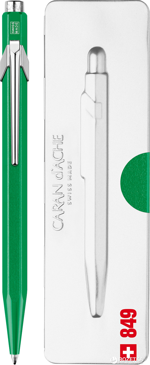 

Ручка шариковая Caran d'Ache 849 Metal-X Синяя 0.7 мм Зеленый корпус в подарочном футляре (7630002328654)