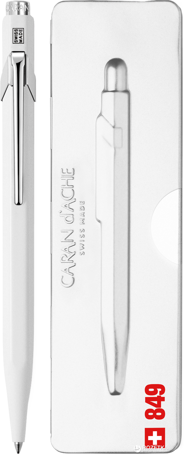 

Ручка шариковая Caran d'Ache 849 Pop Line Fluo Синяя 0.7 мм Белый корпус в подарочном футляре (7630002316767)