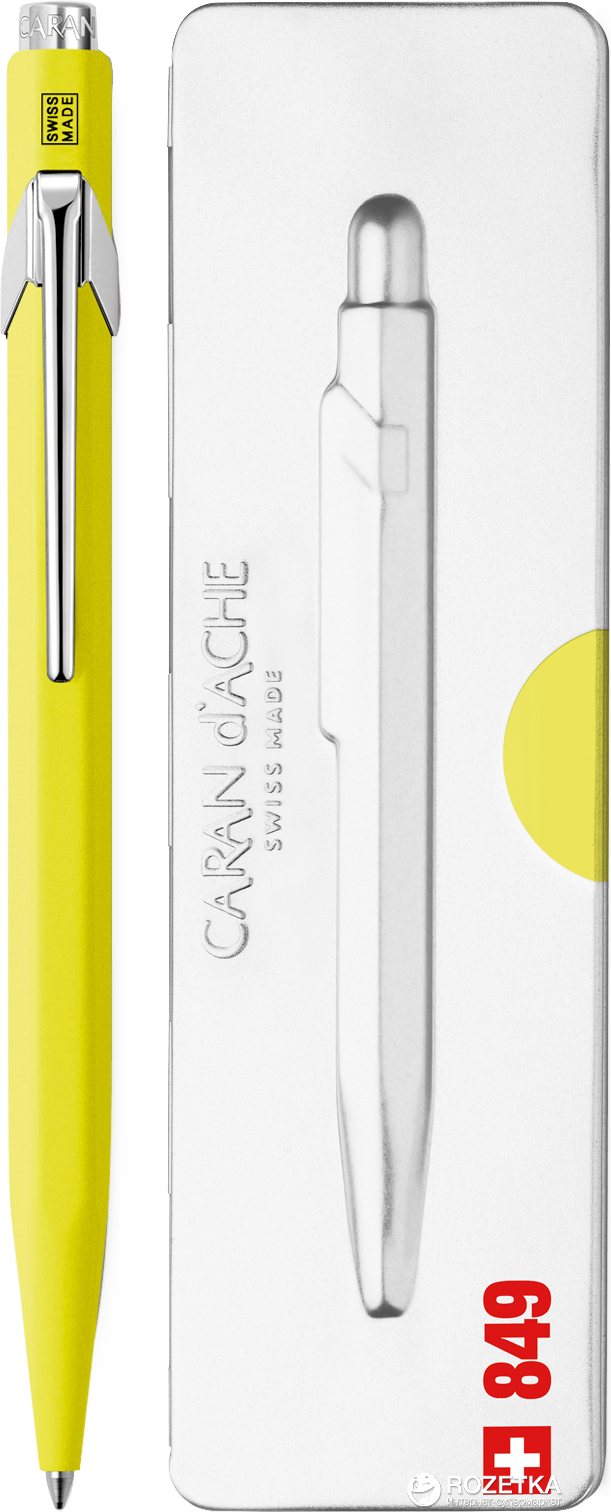 

Ручка шариковая Caran d'Ache 849 Pop Line Fluo Синяя 0.7 мм Желтый корпус в подарочном футляре (7630002316811)