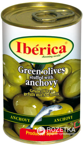Оливки зеленые с анчоусами Iberica 300 г (8436024292336) – ROZETKA ...