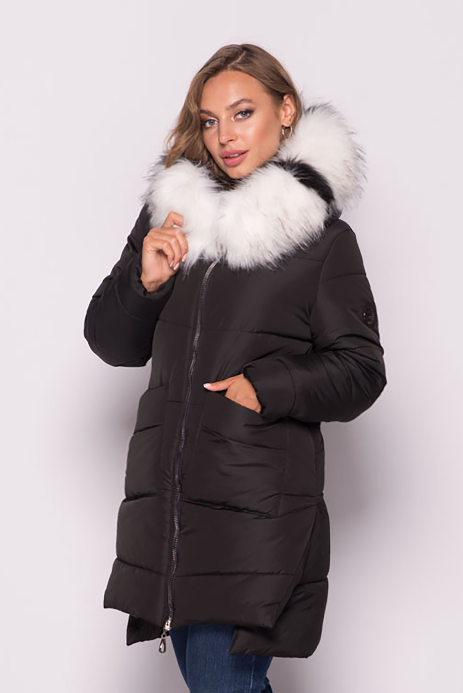

Женская куртка зимняя MODA 00079-3 (54) XXXL Черный (00079-3 F)