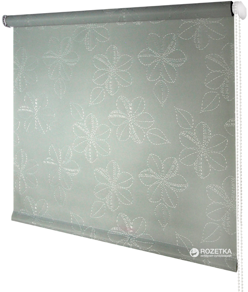 

Ролета тканевая Деко-Сити Мини 115 x 170 см Цветок Серый