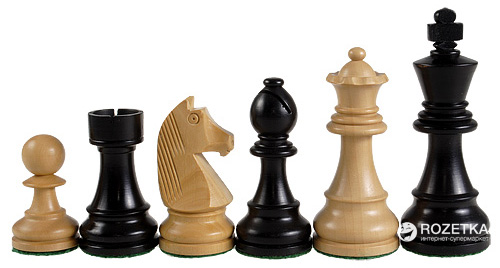 

Шахматные фигуры Schach Queen Стаунтон Дерево Е26 Бело-черные (20000000011585)