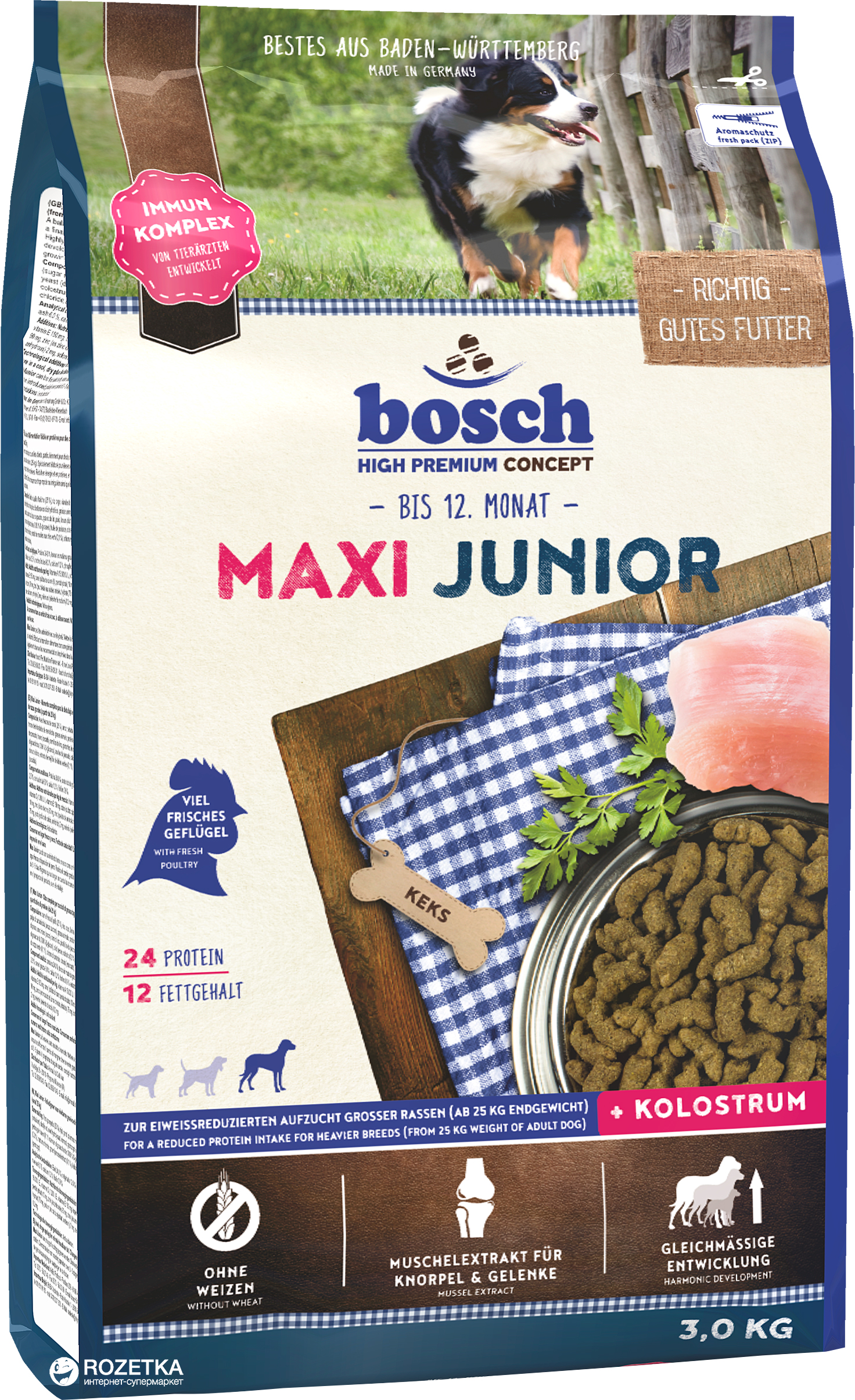 

Сухой корм для собак Bosch HPC Maxi Junior 3 кг