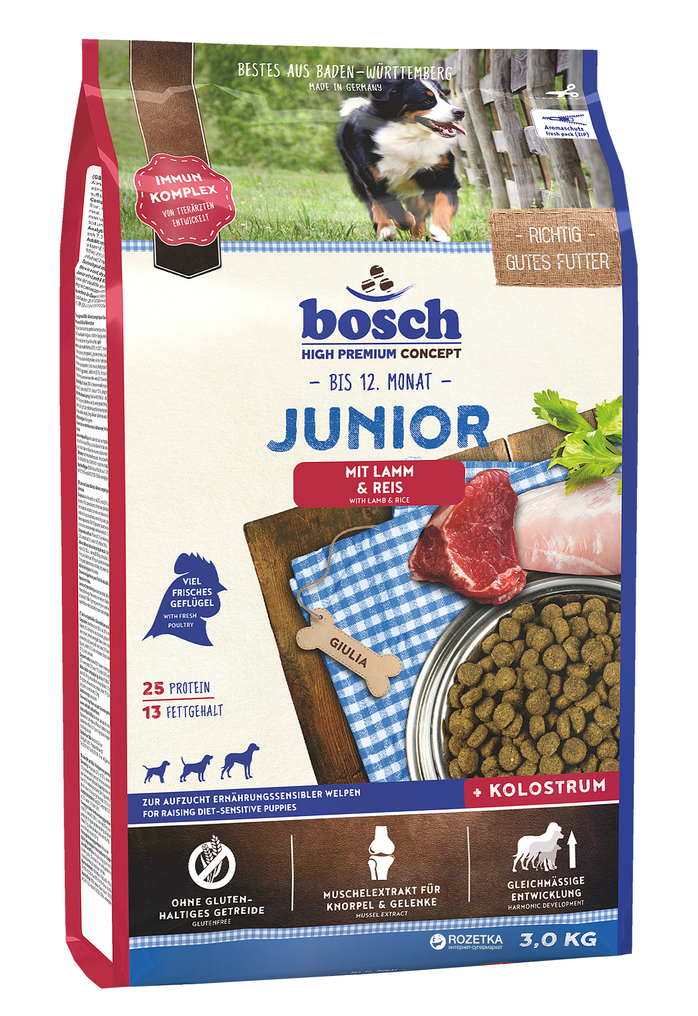 

Сухой корм для щенков Bosch 5201003 HPC Junior Ягненок и рис 3 кг